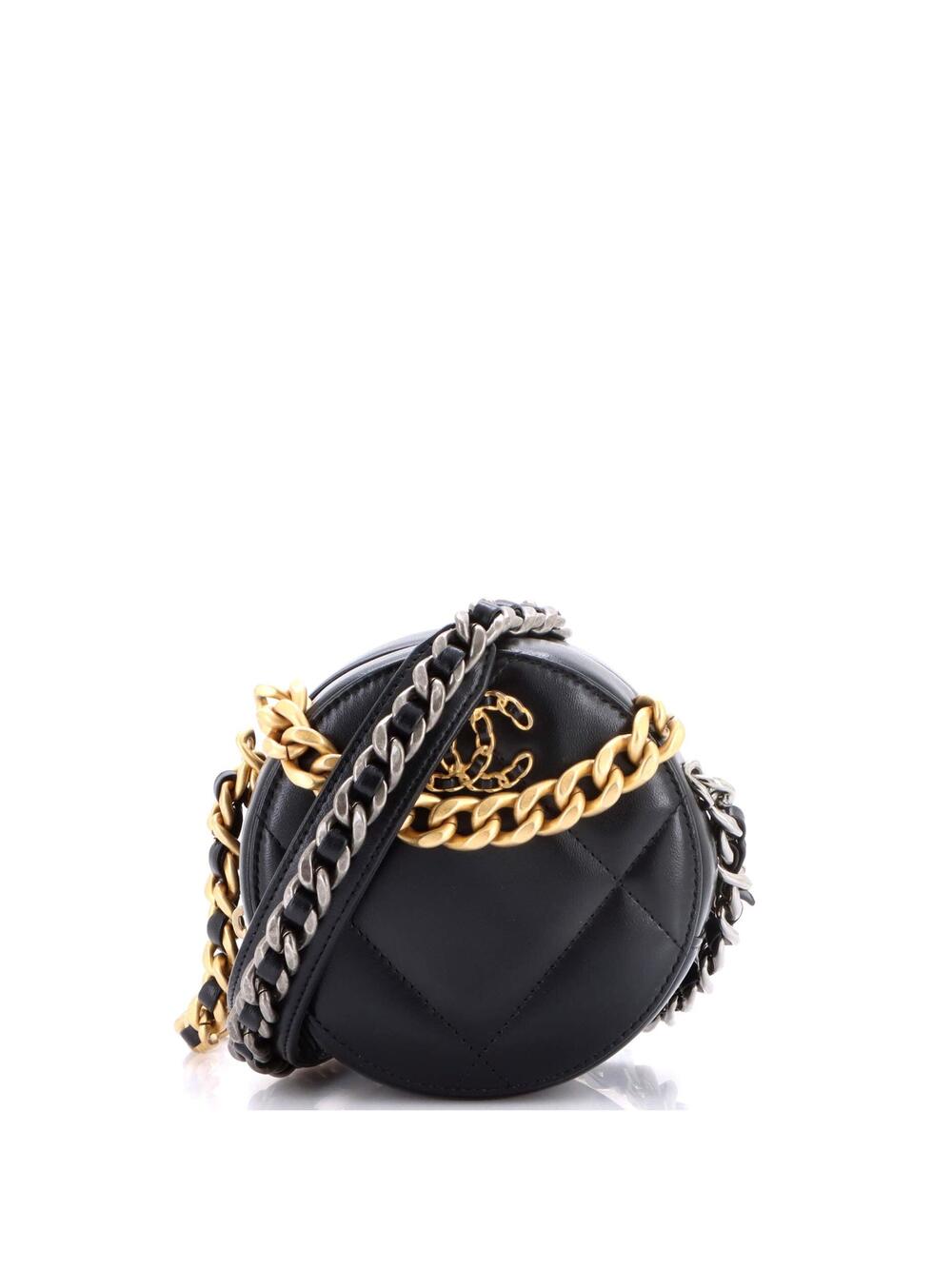 Chanel 19 Round Clutch With Chain #254491C26B